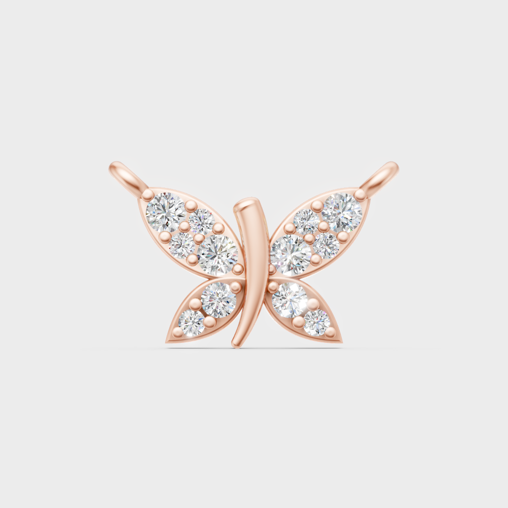 Rose Gold Round-Cut Lab-Grown Diamond Pendant For Modern Ethical Luxury
